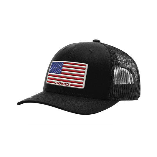 American Flag Premium Leather Patch Hat